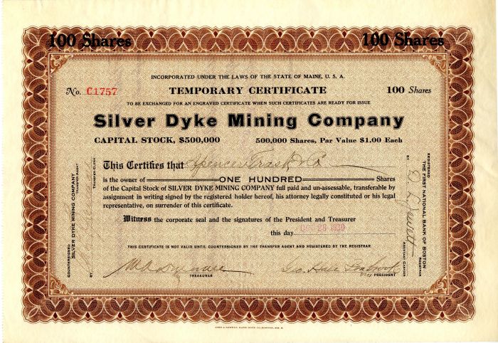 Silver Dyke Mining Co.