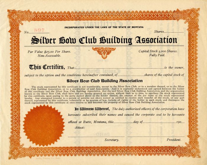 Silver Bow Club Building Association