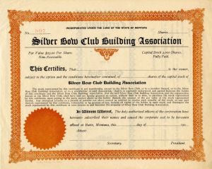 Silver Bow Club Building Association