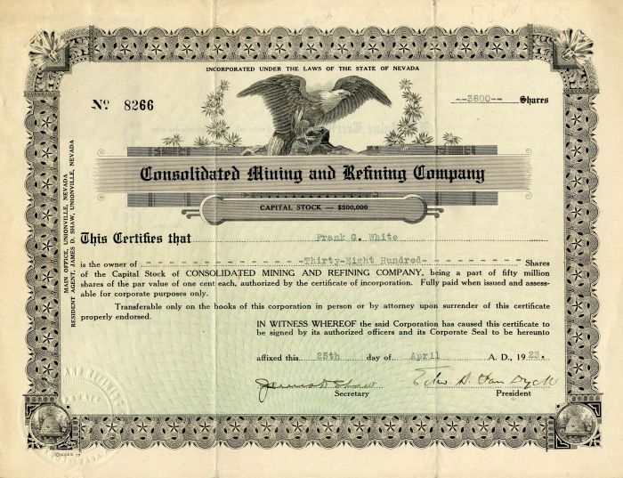 Consolidated Mining and Refining Co.