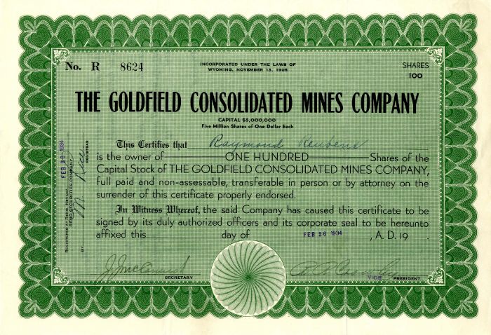 Goldfield Consolidated Mines Co.