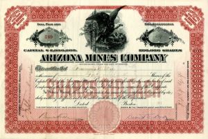 Arizona Mines Co. - Stock Certificate