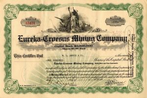 Eureka-Croesus Mining Co. - Stock Certificate