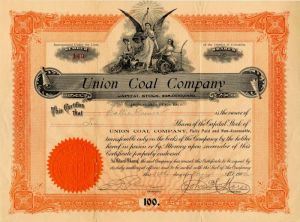 Union Coal Co. - Stock Certificate