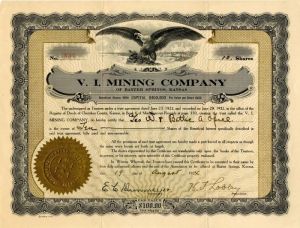 V. I. Mining Co. - Stock Certificate