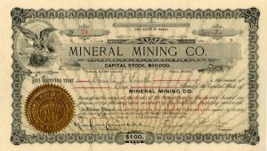 Mineral Mining Co. - Stock Certificate