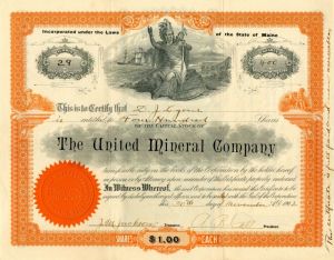 United Mineral Co. - Stock Certificate