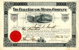 Felix Grundy Mining Co. - Stock Certificate