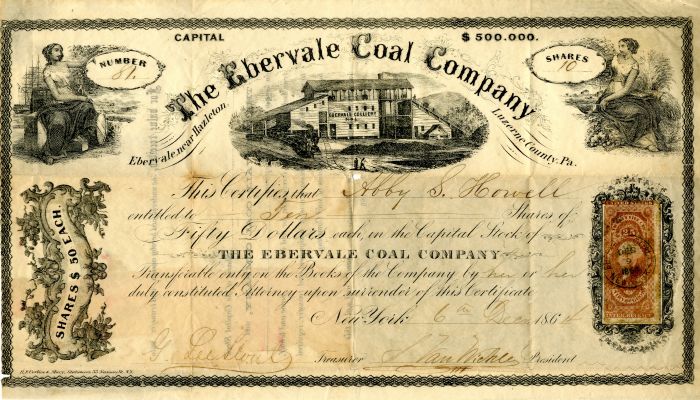 Ebervale Coal Co. - Stock Certificate