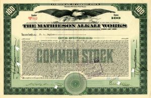 Mathieson Alkali Works - Stock Certificate