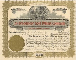 Broadmoor Gold Mining Co. - Stock Certificate