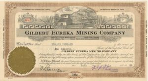 Gilbert Eureka Mining Co. - Stock Certificate