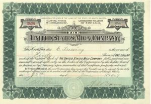 United States Mica Co. - Stock Certificate