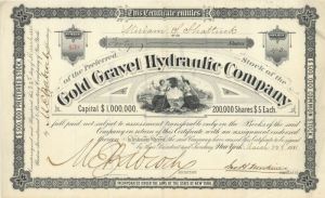 Gold Gravel Hydraulic Co. - Stock Certificate