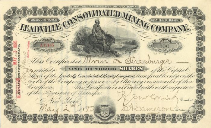 Leadville Consolidated Mining Co. - Stock Certificate