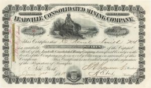 Leadville Consolidated Mining Co. - Stock Certificate