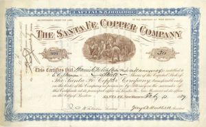 Santa Fe Copper Co. - Stock Certificate