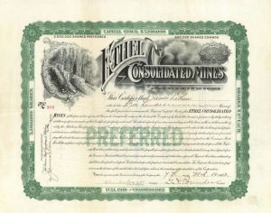 Ethel Consolidated Mines - Stock Certificate