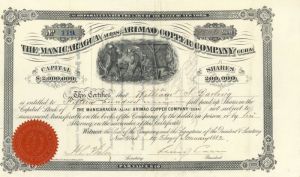 Manicaragua (Alias) Arimao Copper Co. (Cuba) - Stock Certificate