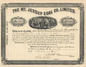 Mt. Jessup Coal Co., Limited - Stock Certificate