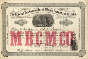Mineral Bed Consolidated Mining Co. of Arizona - Stock Certificate