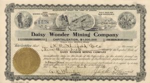 Daisy Wonder Mining Co. - Stock Certificate