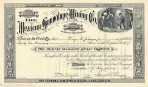 Mexican Guadalupe Mining Co. - Stock Certificate