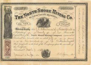 North Shore Mining Co. - Stock Certificate