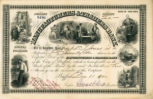 Manufacturers and Traders Bank - Stock Certificate