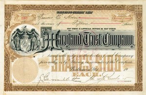 Maryland Trust Co. - Stock Certificate