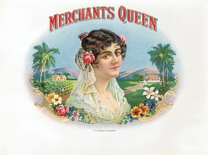 Cigar Box Label "Merchants Queen"