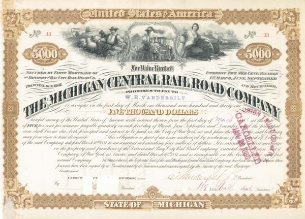 Cornelius Vanderbilt - Michigan Central Railroad