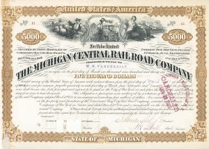 Cornelius Vanderbilt - Michigan Central Railroad - Bond
