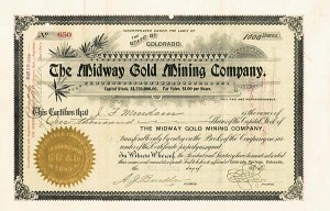 Midway Gold Mining Co. - Stock Certificate