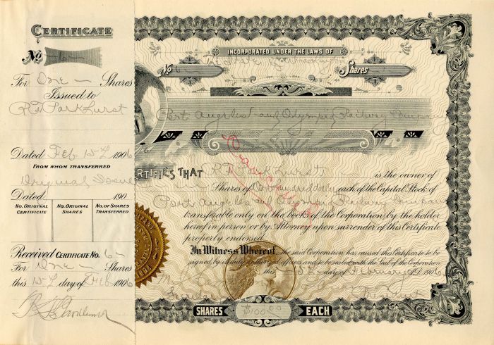 Port Angeles and Olympia Railway Company