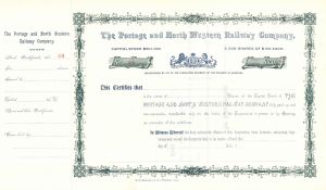 Portage and North Western Railway Co. - Northern Pacific Archives