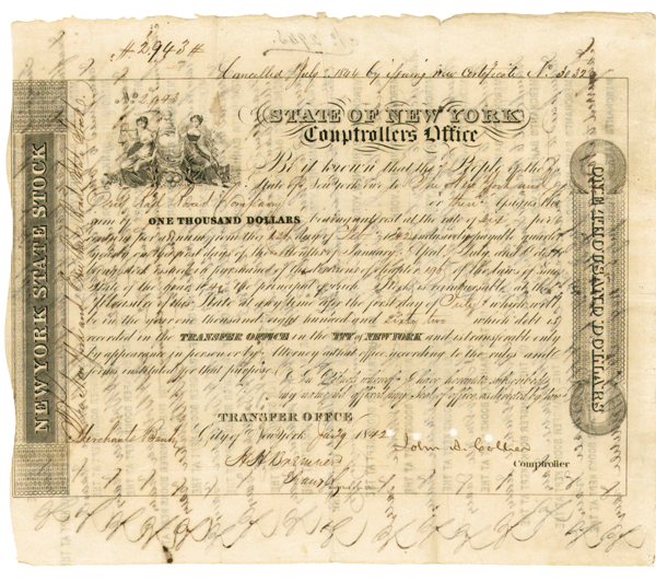 State of New York Comptrollers Office - Bond