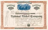 National Nickel Co. - Stock Certificate