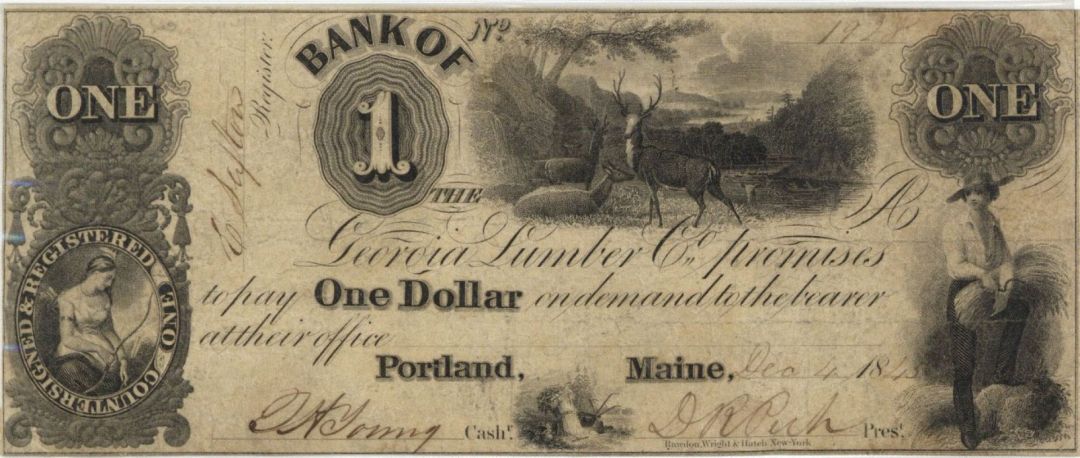 Bank of the Georgia Lumber Co. $1 - Obsolete Notes