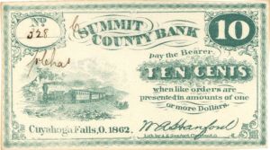 Summit County Bank - 10 cents Available Issued and Unissued