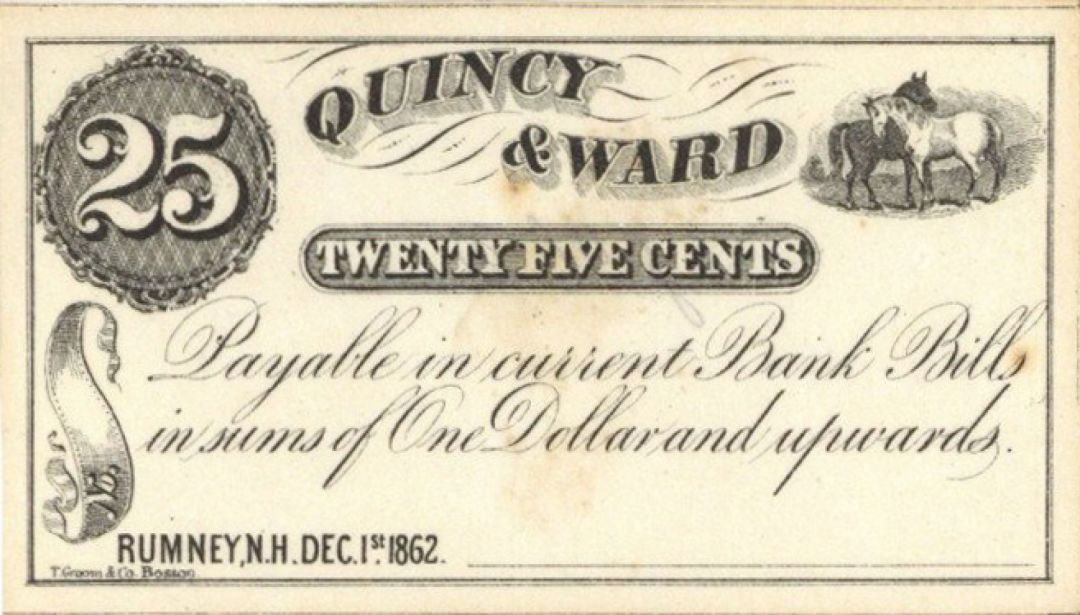Quincy and Ward - Obsolete Currency