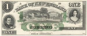 Bank of New England - Obsolete Banknote - Goodspeed's Landing - Paper Money - SOLD