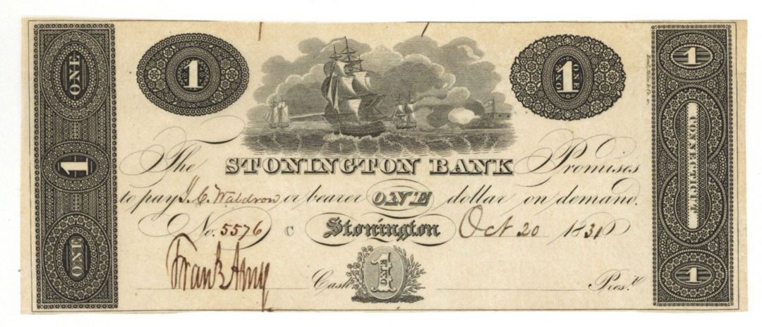 Stonington Bank $1 - Obsolete Notes