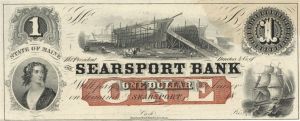 Searsport Bank $1 - Obsolete Notes