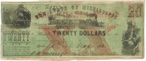 State of Mississippi - CRISWELL-34 - Obsolete Banknote - Very Fine Condition