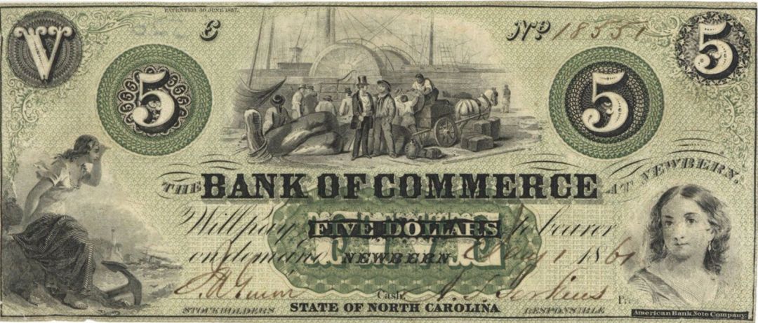 Bank of Commerce $5 - Obsolete Notes