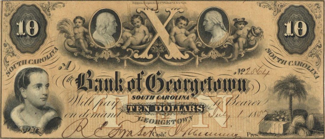Bank of Georgetown $10 - Obsolete Notes