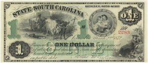 State of South Carolina - Obsolete Banknote - Currency - Revenue Bond Scrip