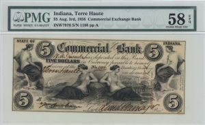 Commercial Exchange Bank $5 - Obsolete Notes