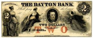 Dayton Bank, Minnesota - Obsolete Banknote - Broken Banknote - SOLD
